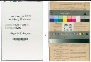 Entnazifizierung August Hagenhoff , geb. 10.08.1890 (Loeandwirt)