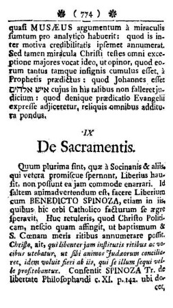 IX. De Sacramentis.
