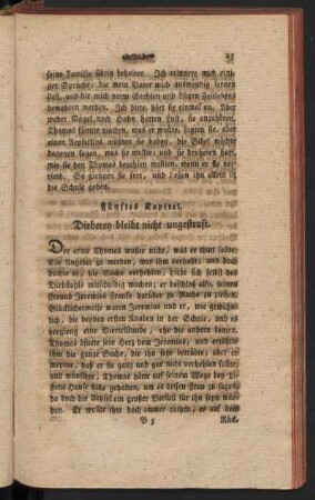 Fünftes Kapitel. Dieberey bleibt nicht ungestraft