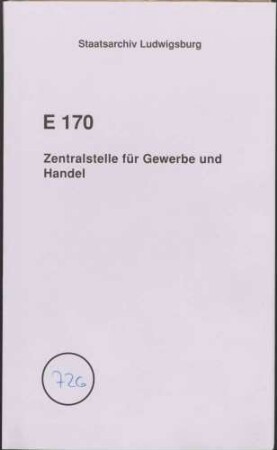 Mitteilung der statistischen Arbeiten der Zentralstelle für Gewerbe und Handel an das statistisch-topographische Büro bzw. Statistische Landesamt