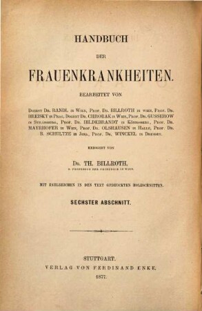 Die Krankheiten der Ovarien : mit 33 in den Text gedruckten Holzschnitten