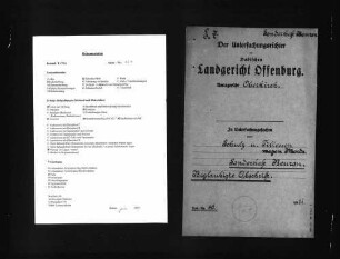 Untersuchungsakten -Sonderheft Beuron (beglaubigte Abschrift)