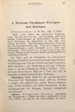 4. Rhönbahn Ebenhausen-Kissingen. Bad Kissingen.