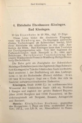 4. Rhönbahn Ebenhausen-Kissingen. Bad Kissingen.