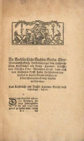 Das Kayserliche und Reichs-Cammer-Gericht wird beschuldigt, daß es: