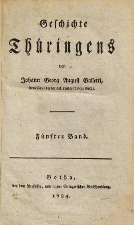 Geschichte Thüringens. 5