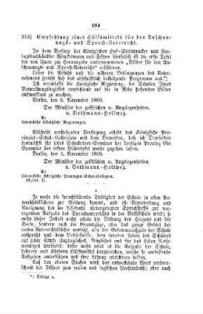 Empfehlung eines Hülfsmittels für den Anschauungs- und Sprach-Unterricht : [V. Elementarschulwesen]