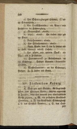 XIV. Fürstenthum Koburg.