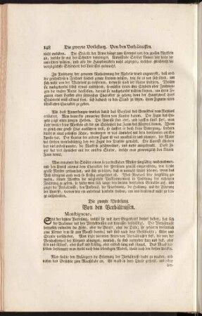 Die zweyte Vorlesung. Von den Verhältnissen.