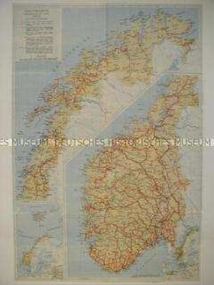 Straßenkarte von Norwegen