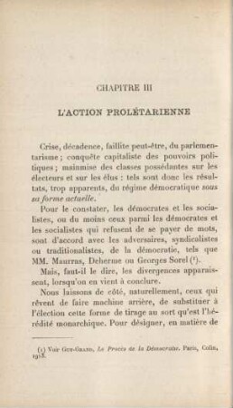 Chapitre III L'Action Prolétarienne