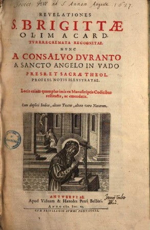 Revelationes S. Birgittae : Locis etiam quamplurimis ex manuscr. codd. restitutis, ac emendatis