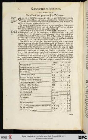 Das neuenzehende Capitel. Vom Profil der gemeinen Feld-Schantzen