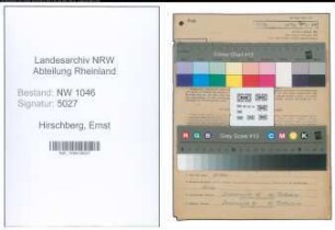 Entnazifizierung Ernst Hirschberg , geb. 17.07.1893 (Landwirt)