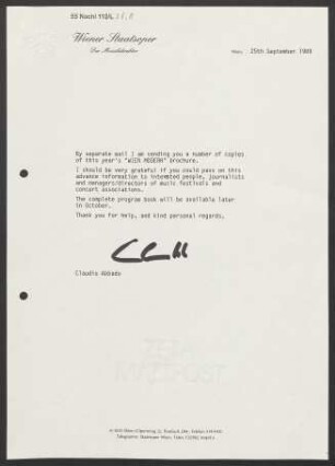 Brief an Unbekannt, 25.09.1989