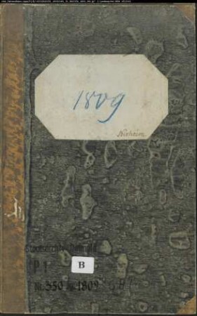 Zivilstandsregister der katholischen Gemeinde Nieheim, Kreis Höxter (GAHT 1809) (Gemeinde: Katholische Gemeinde Nieheim)