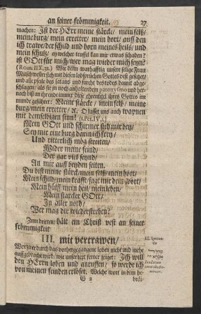 III. mit vertrawen/