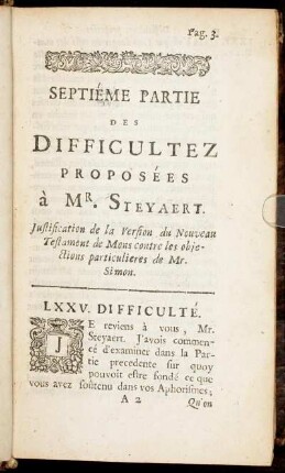 LXXV. Difficulté. - LXXVI. Difficulté.
