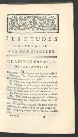 De la grammaire.