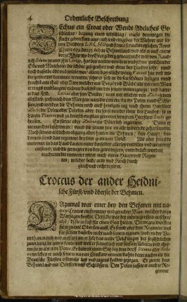 Croccus der ander Heidnische Fürst, und öberste der Behmen