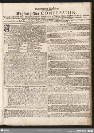 Schrifftmäßige Vorstellung der ungeänderten Augspurgischen Confession ... von Johann August Corvinus