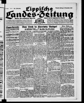 Lippische Landes-Zeitung : ältestes und weitverbreitetes Blatt des Landes und der angrenzenden Bezirke