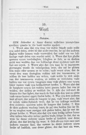 I. Statuten