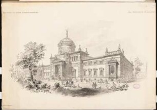 Vereinshaus der Berliner Künstler Schinkelwettbewerb 1880: Perspektivische Ansicht