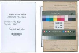 Entnazifizierung Wilhelm Boellert , geb. 26.07.1891 (Veterinaer)