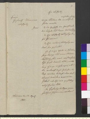 Brief von Goethe, Johann Wolfgang von an Döbereiner, Johann Wolfgang
