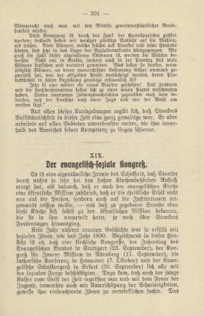 XIX. Der evangelisch-soziale Kongreß