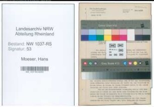 Entnazifizierung Hans Moeser , geb. 10.10.1903 (Stadtinspektor)