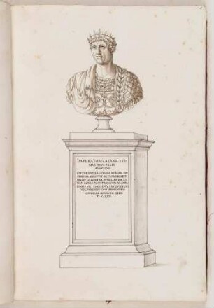 Bildnisbüste des römischen Kaisers Firmus, in: Series continuata omnium Imperatorum [...], Bd. 2, Bl. 5