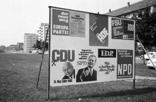 Wahlwerbung zur Bundestagswahl am 28. September 1969