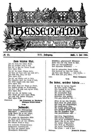 No. 13, 1. Juli 1905