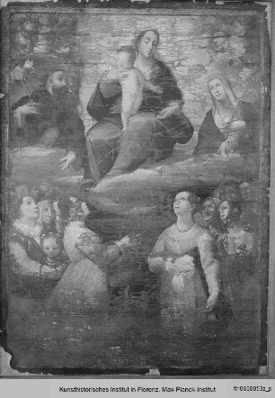 Jungfrau Maria mit Kind und Heiligen