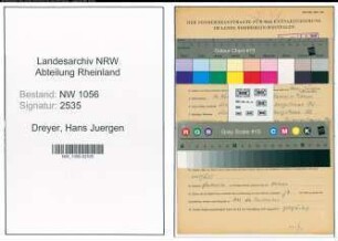 Entnazifizierung Hans Juergen Dreyer , geb. 14.03.1912 (Angestellter)