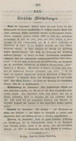 288 Kirchliche Mittheilungen