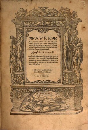 Aurelii Cornelii Celsi De re medica : libri octo
