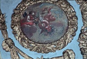 Innendekoration des Treppenhauses — Deckendekoration des Treppenhauses — Allegorien der vier Jahreszeiten — Frühling