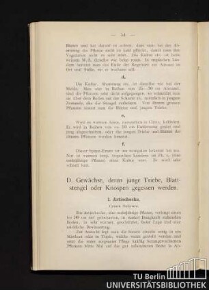 D. Gewächse, deren junge Triebe, Blattstengel oder Knospen gegessen werden.
