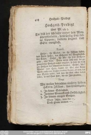 Hochzeit-Predigt über Ps. 45, 3.