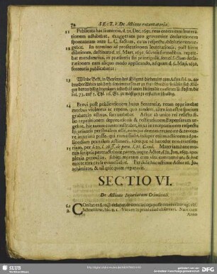 Sectio VI. De Actione Injuriarum Criminali