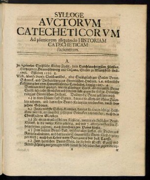 Sylloge Auctorum Catecheticorum ...