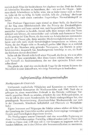 Außerplanmäßige Arbeitsgemeinschaften