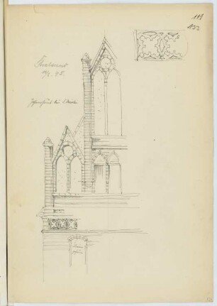 Pfarrhaus der Nikolaikirche, Stralsund: Details (aus: Skizzen- und Fotoalbum 17)