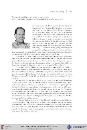 Antrittsrede von Herrn Andreas Kemmerling : an der Heidelberger Akademie der Wissenschaften vom 21. Januar 2012