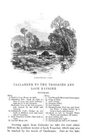 Callander to the Trosachs, Loch Katrine, and Loch Lomond