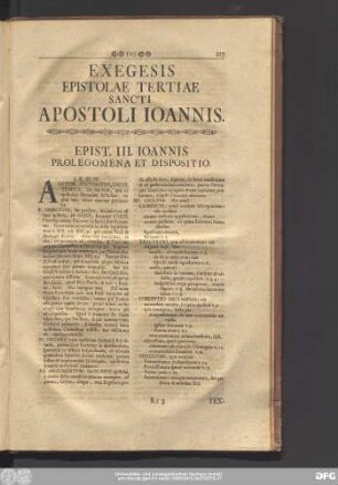Exegesis Epistolae Tertiae Sancti Apostoli Ioannis.