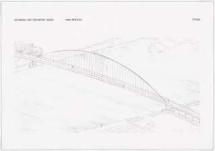 Brücke Schinkelwettbewerb 1991: Perspektivische Ansicht